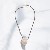 Elegant Gold & Diamond Mangalsutra with Spiral Pendant